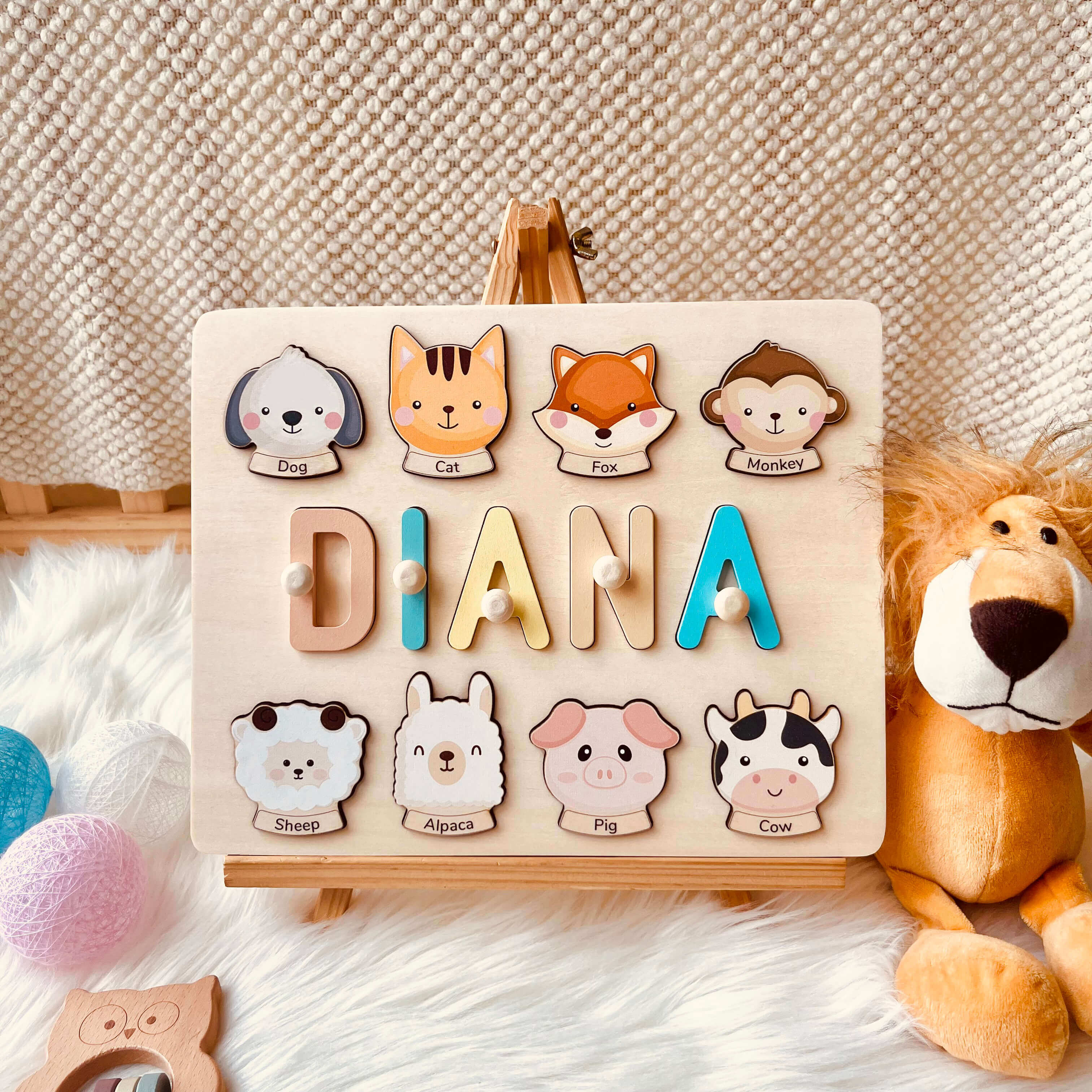 Personalized Wooden Baby Name Puzzle-Element With Name - Image 6
