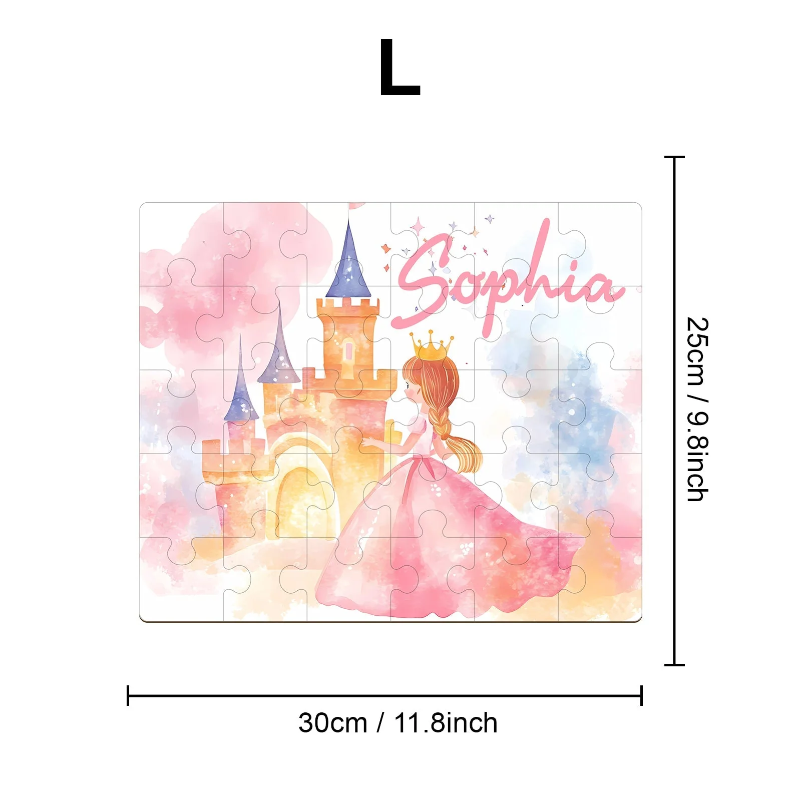 Personalized Wooden Baby Name Jigsaw Puzzle - Fairy Tale Princess - Image 7