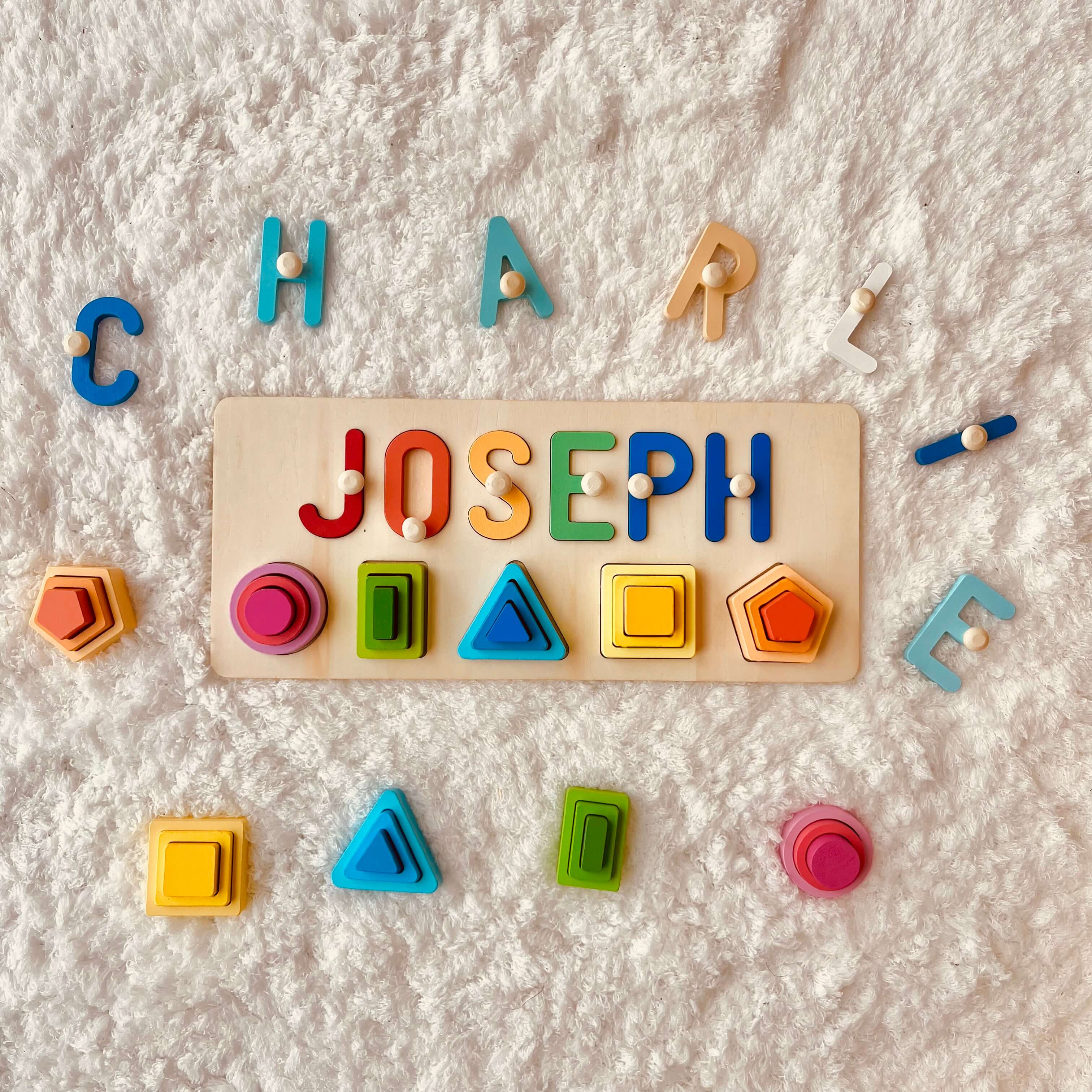 Personalized Wooden Baby Name Stacking Toy - Image 5