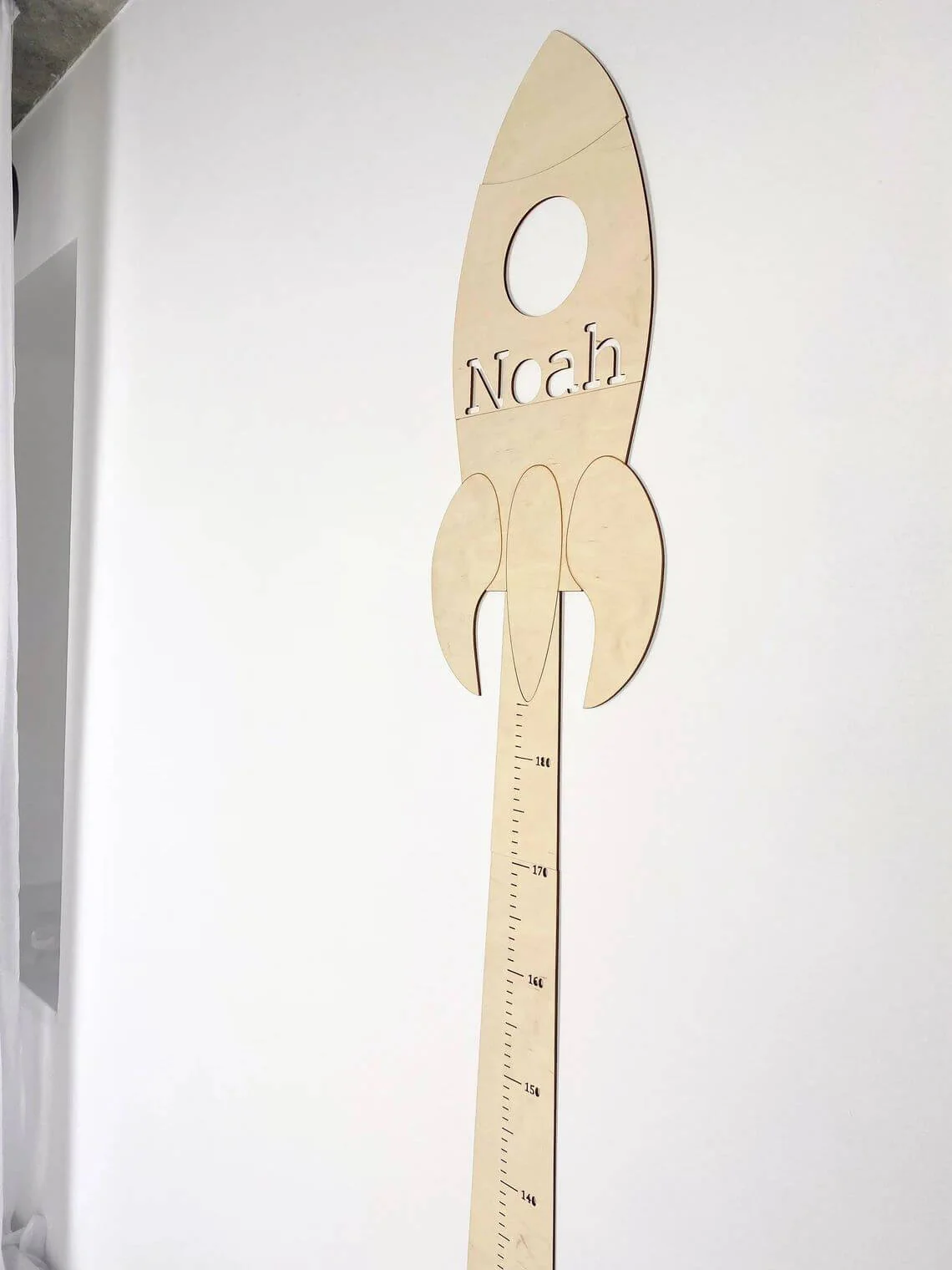 Personalized Wooden Rocket Growth Chart Nursery Decor - Image 6