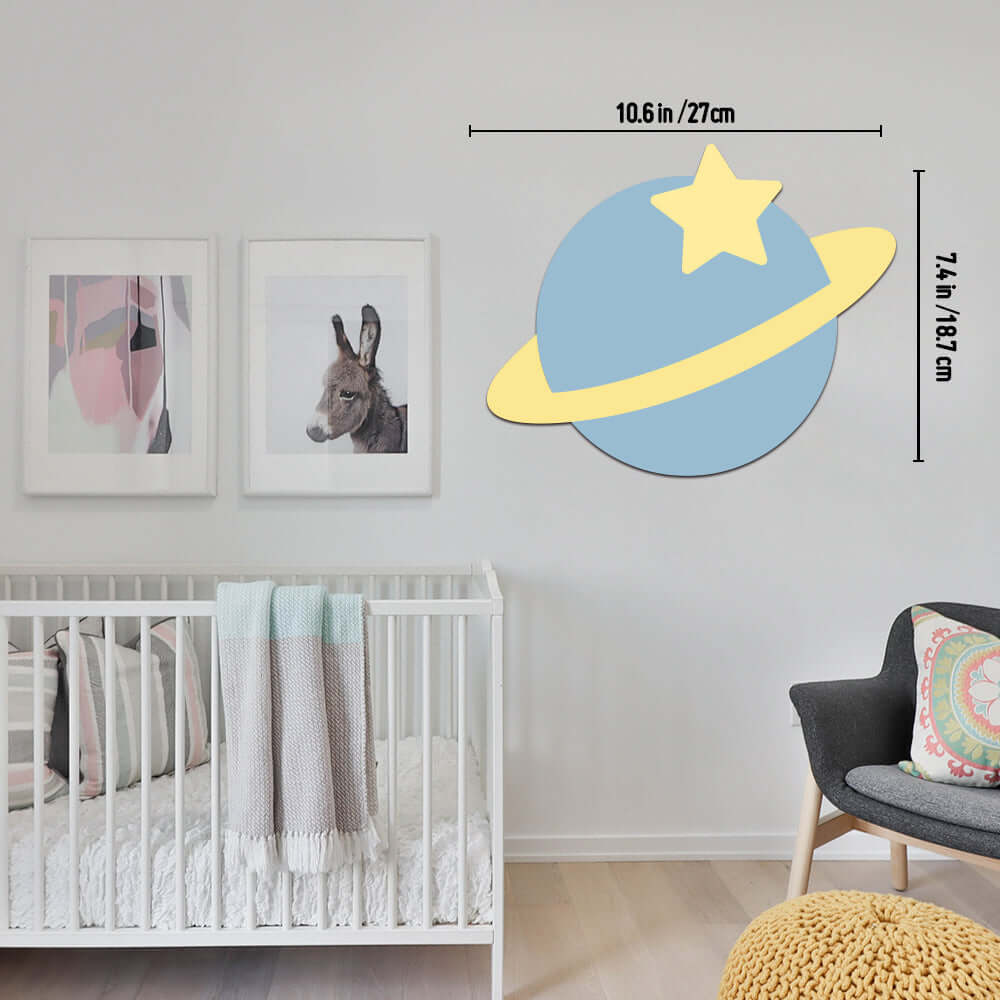Personalized Wooden Baby's Room Wall Light Set-Space Model - Image 6