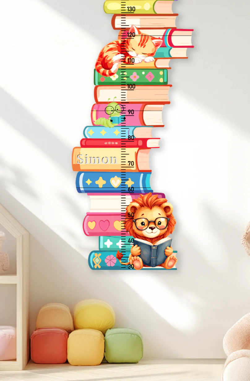 Personalized Wooden Bookstack Growth Chart - Image 4
