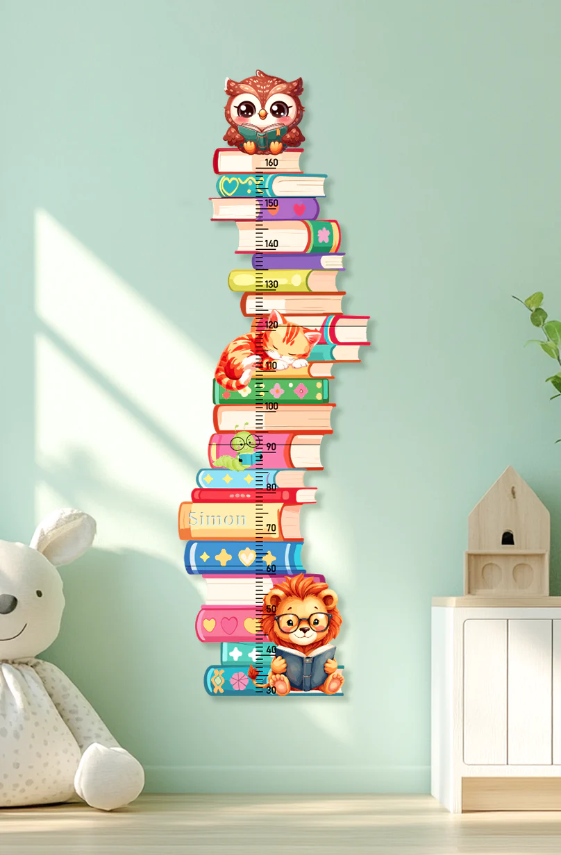 Personalized Wooden Bookstack Growth Chart - Image 6