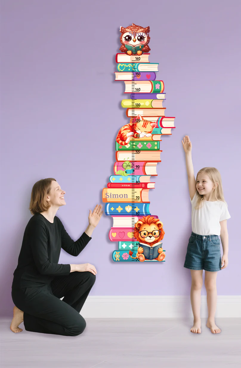 Personalized Wooden Bookstack Growth Chart - Image 7