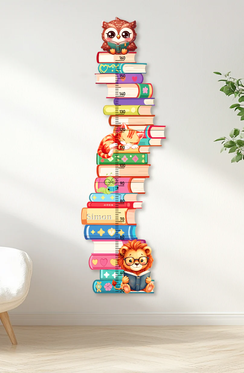 Personalized Wooden Bookstack Growth Chart - Image 8