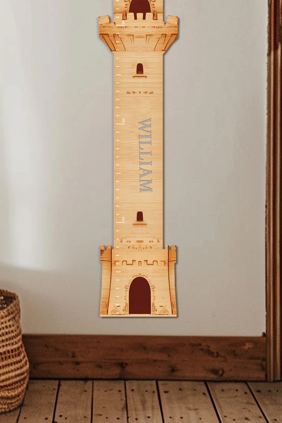 Personalized Wooden Castle Growth Chart Ruler - Image 3