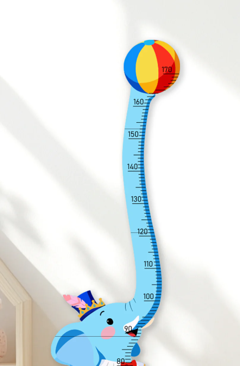 Personalized Wooden Circus Elephant Growth Chart for Kids - Image 6