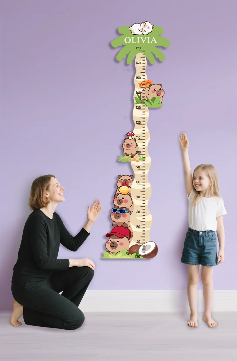 Personalized Wooden Coconut Bear Growth Chart - Image 7