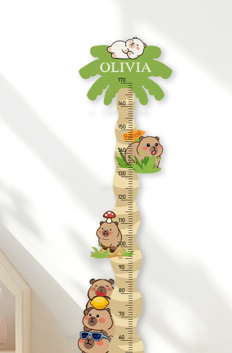 Personalized Wooden Coconut Bear Growth Chart - Image 9