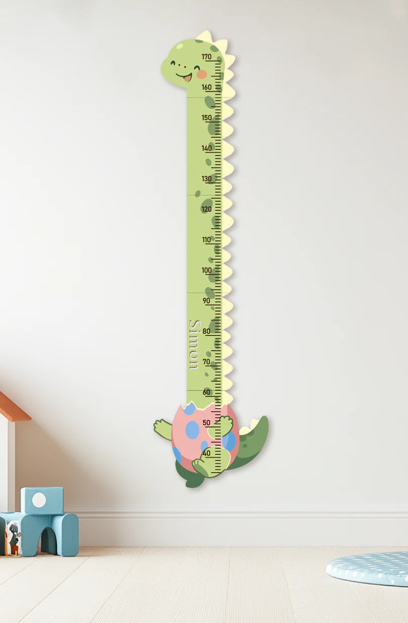 Personalized Wooden Cute Dinosaur Growth Chart for Kids - Image 2