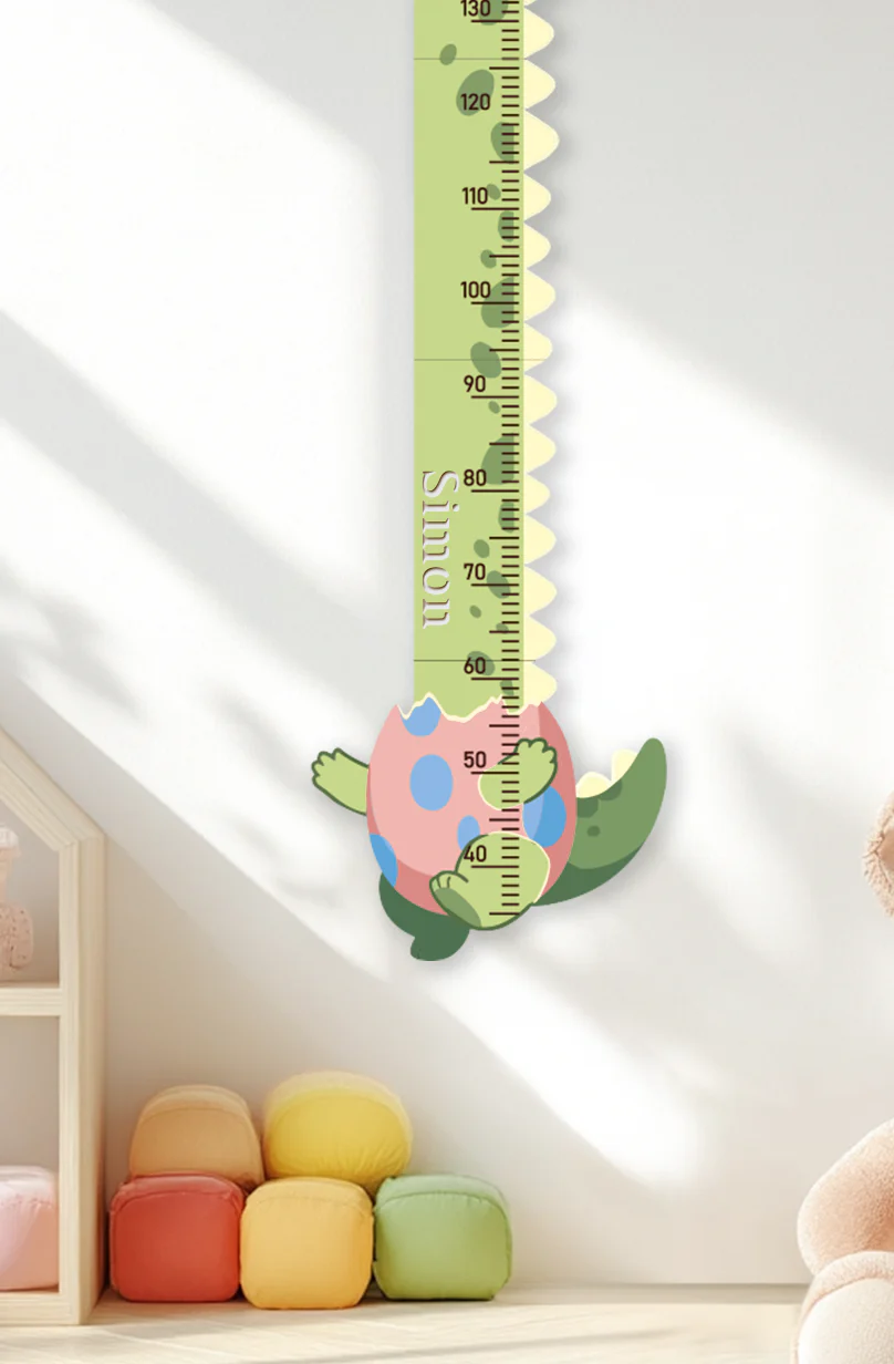 Personalized Wooden Cute Dinosaur Growth Chart for Kids - Image 6