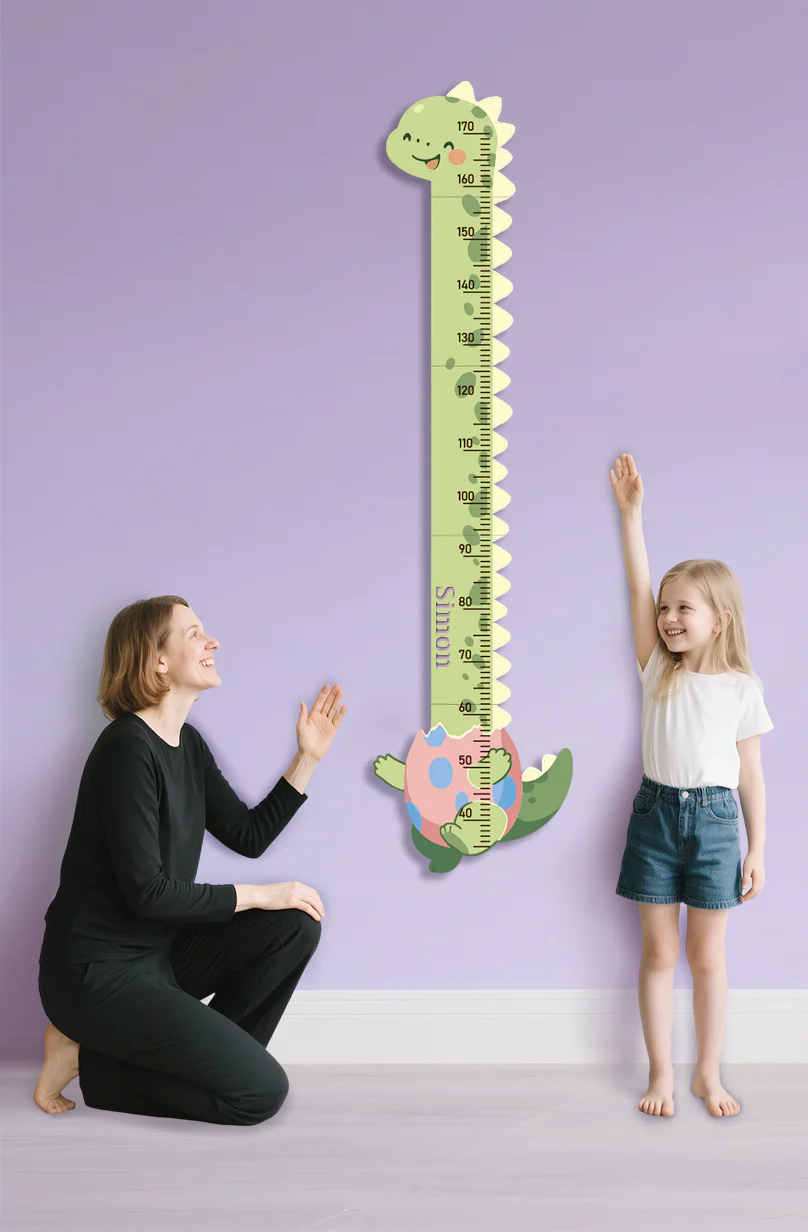 Personalized Wooden Cute Dinosaur Growth Chart for Kids - Image 9