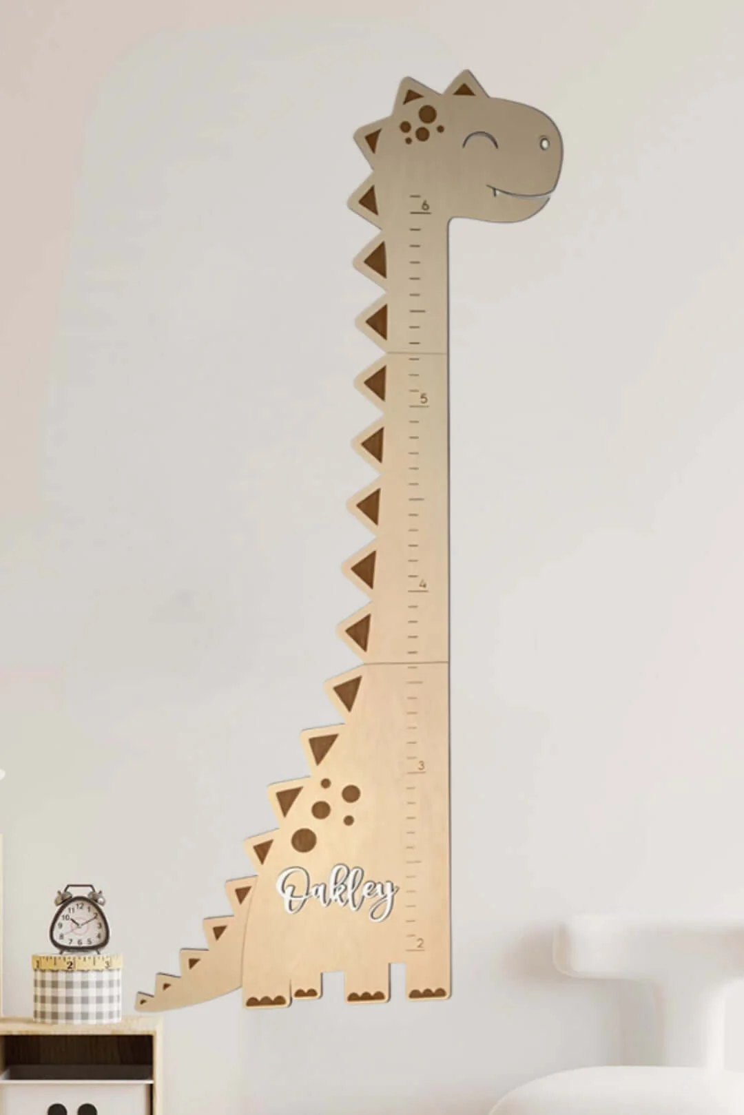 Personalized Wooden Dinosaur Growth Chart Ruler - Image 8