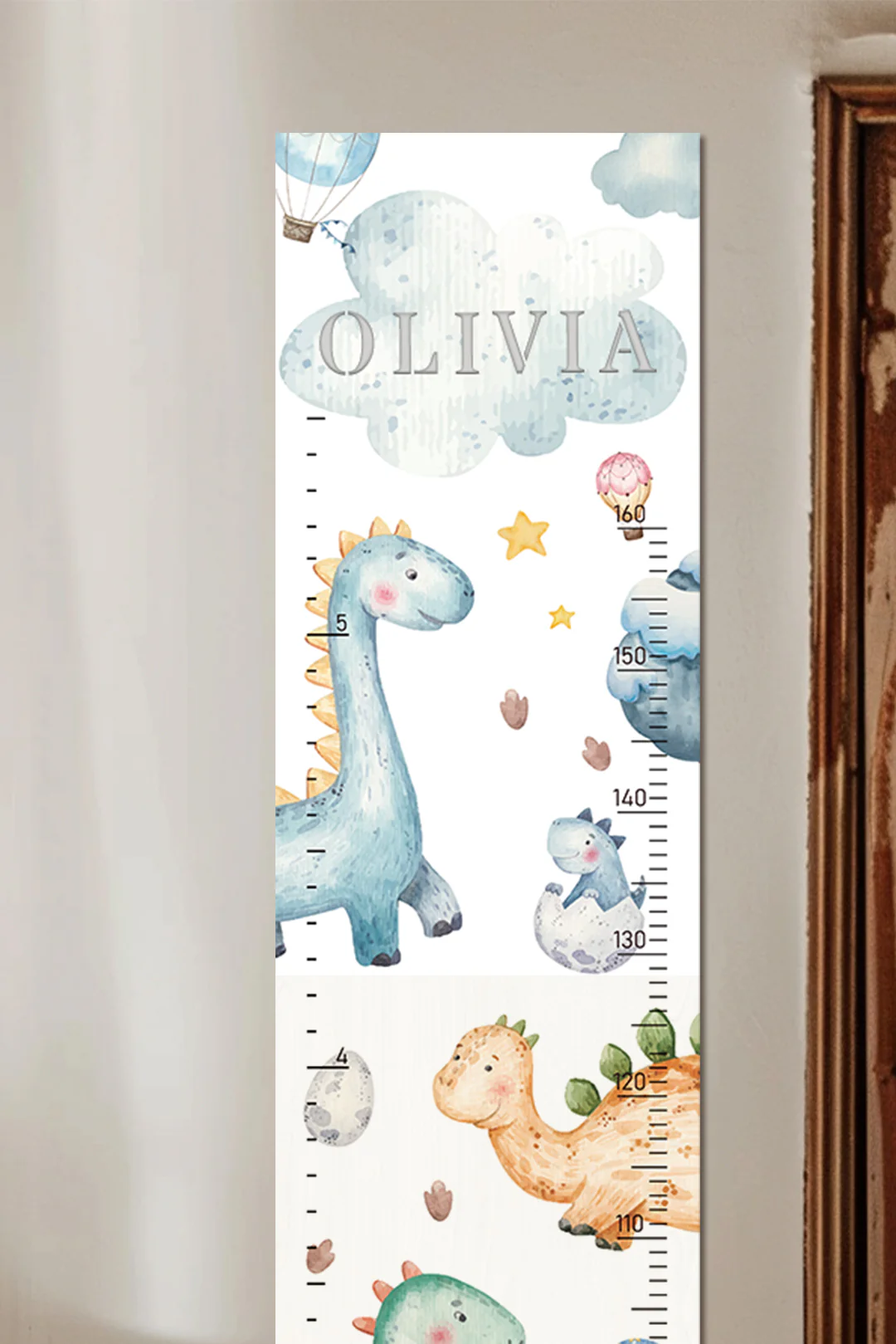 Personalized Wooden Dinosaur Growth Chart Height Ruler - Image 4