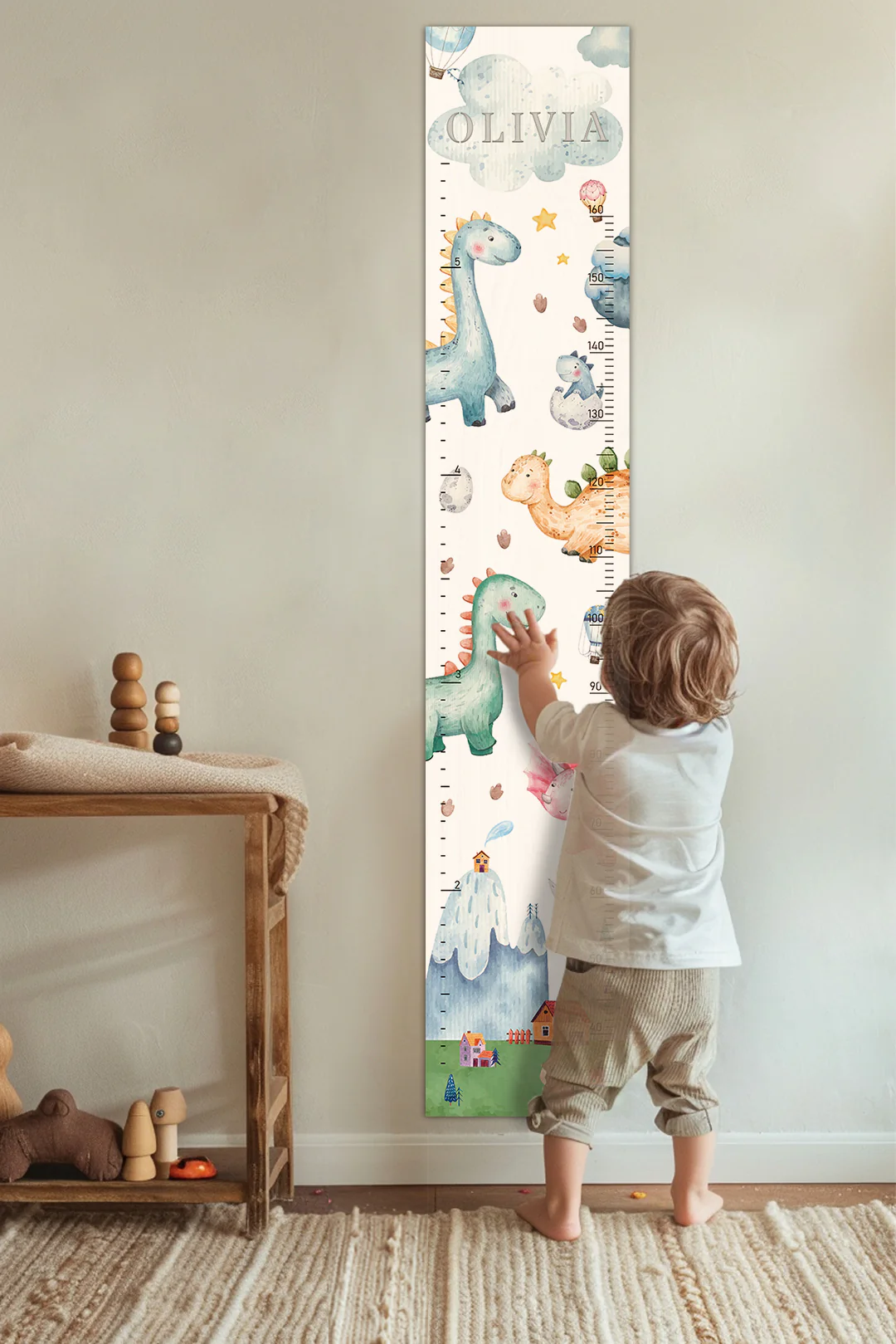 Personalized Wooden Dinosaur Growth Chart Height Ruler - Image 5
