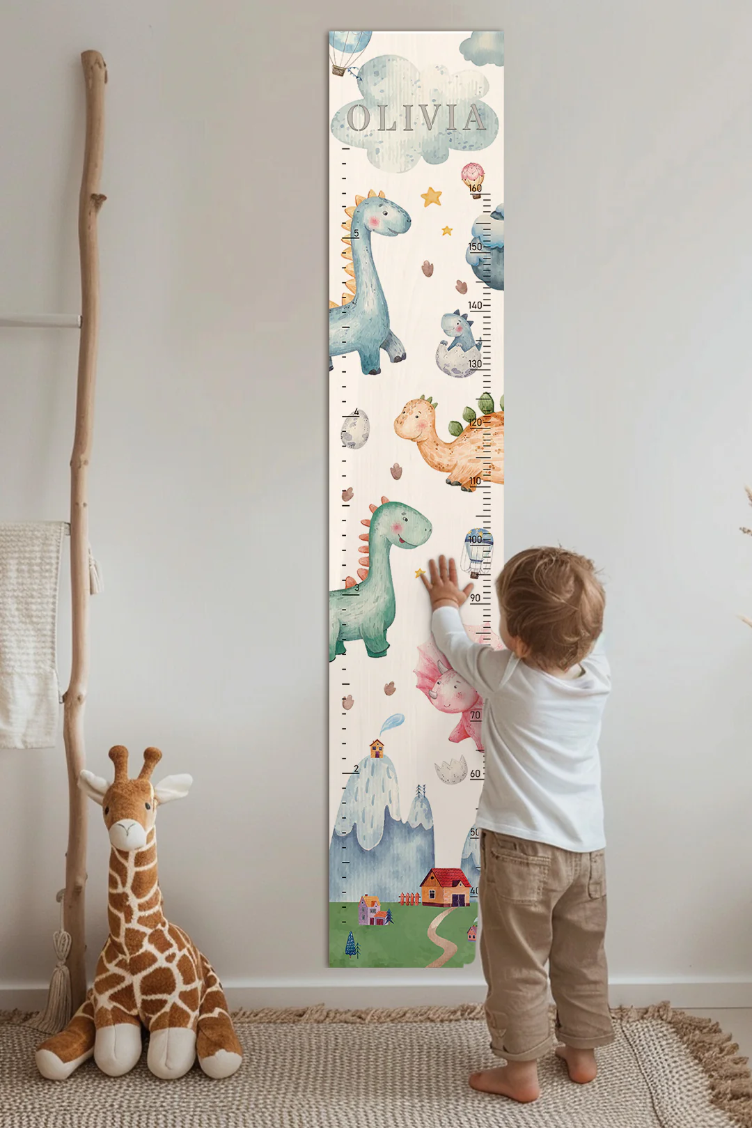 Personalized Wooden Dinosaur Growth Chart Height Ruler - Image 6