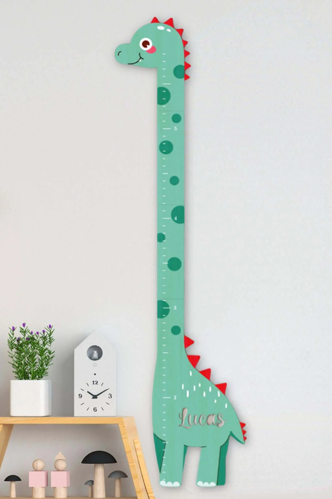 Personalized Wooden Dinosaur Growth Chart Ruler - Image 7