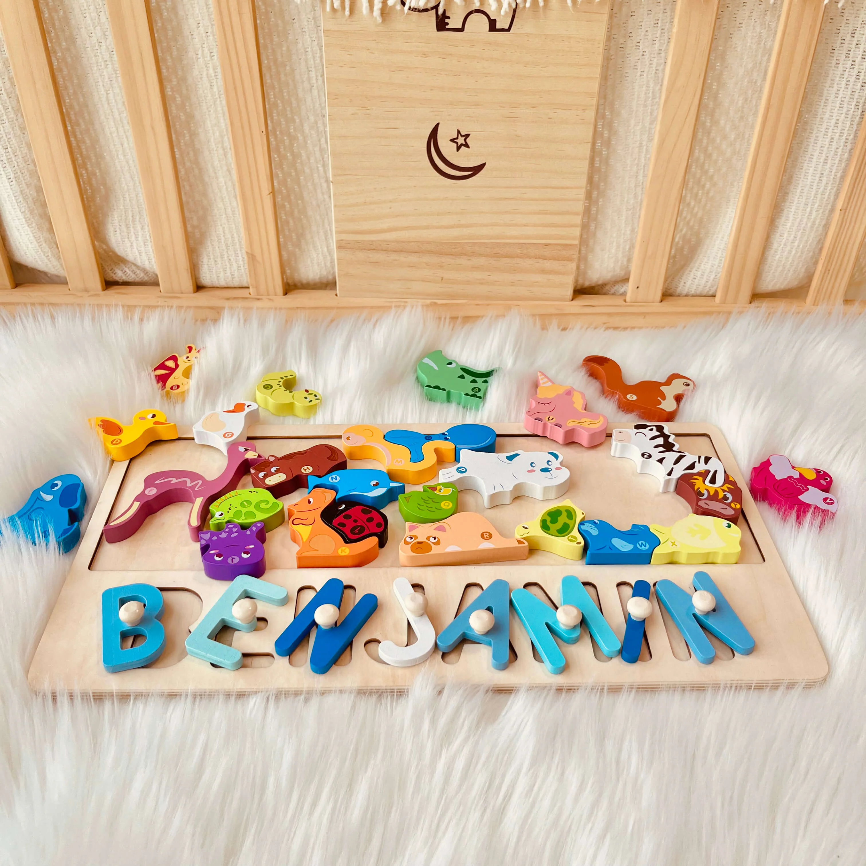Personalized Wooden Dinosaur Stacking Puzzle - Image 9