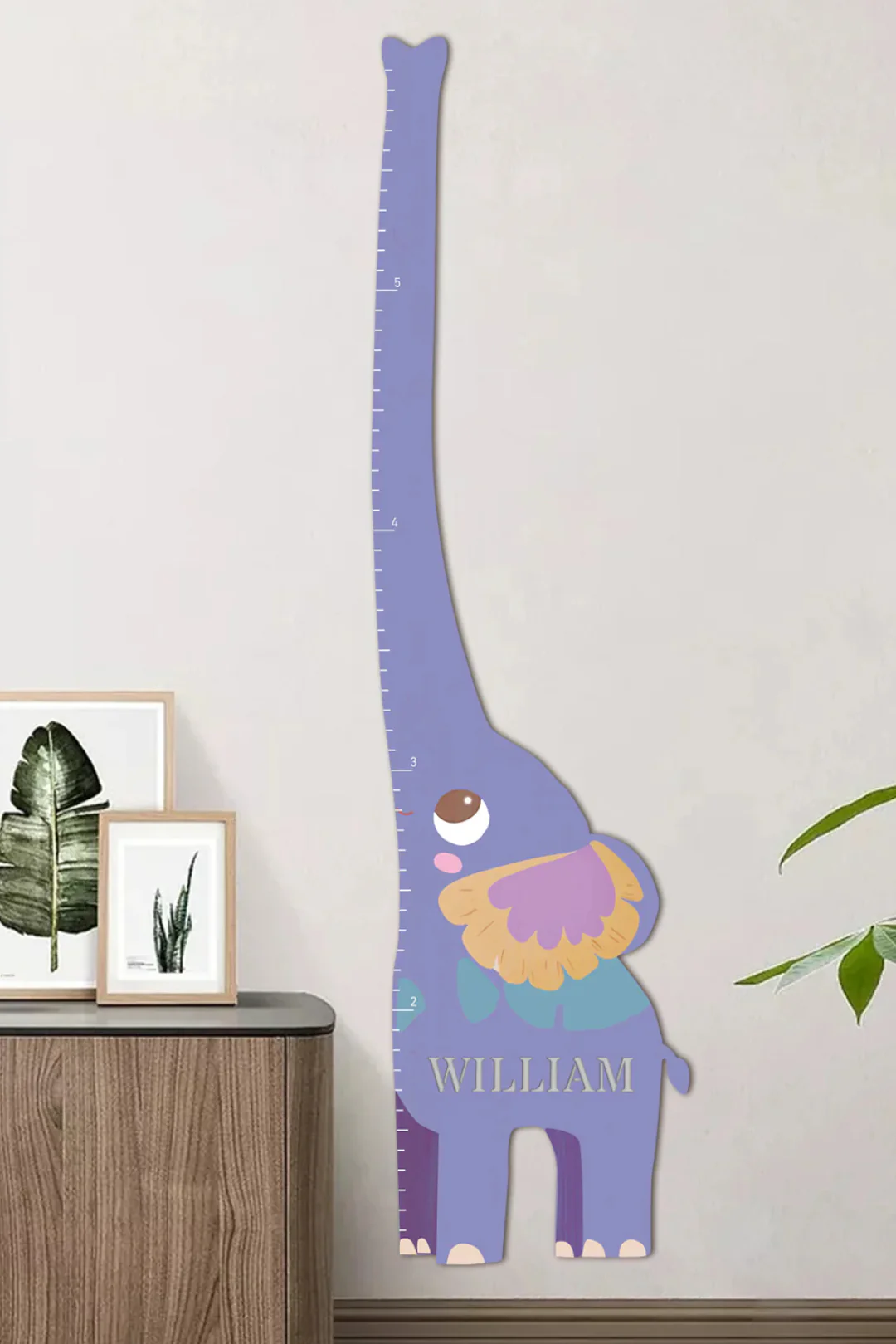 Personalized Wooden Elephant Growth Chart Ruler - Image 5