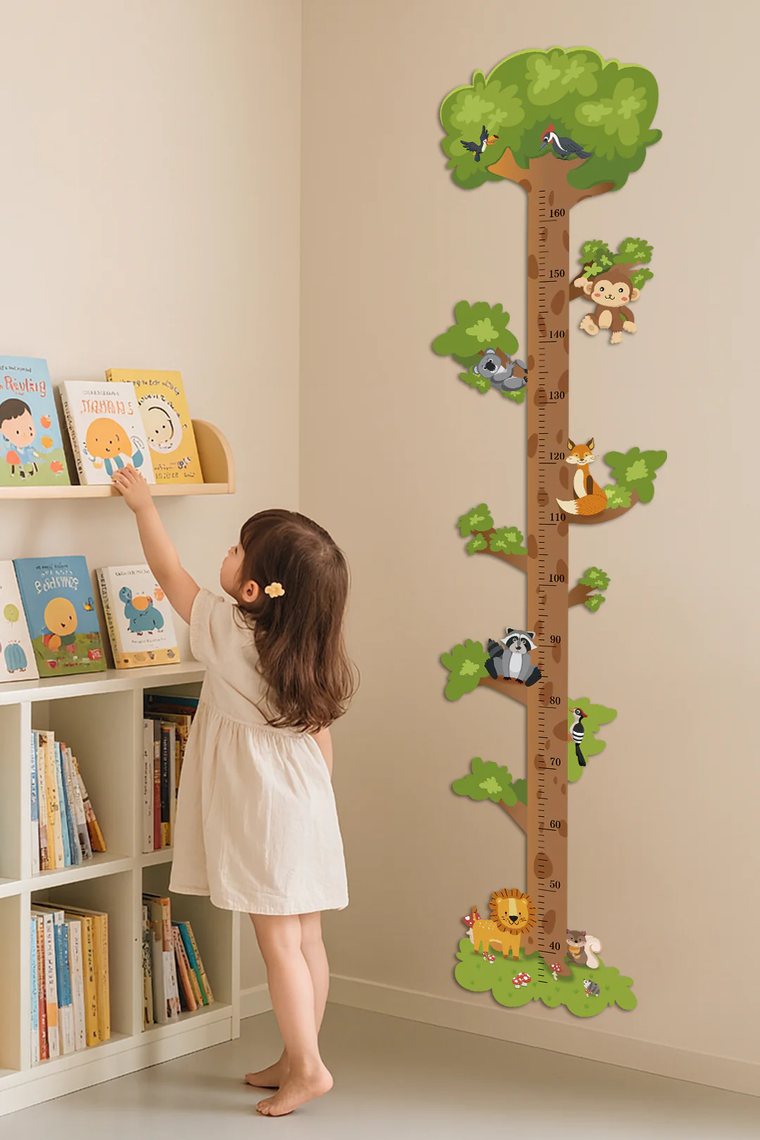 Personalized Wooden Forest Animal Tree Growth Chart - Image 2