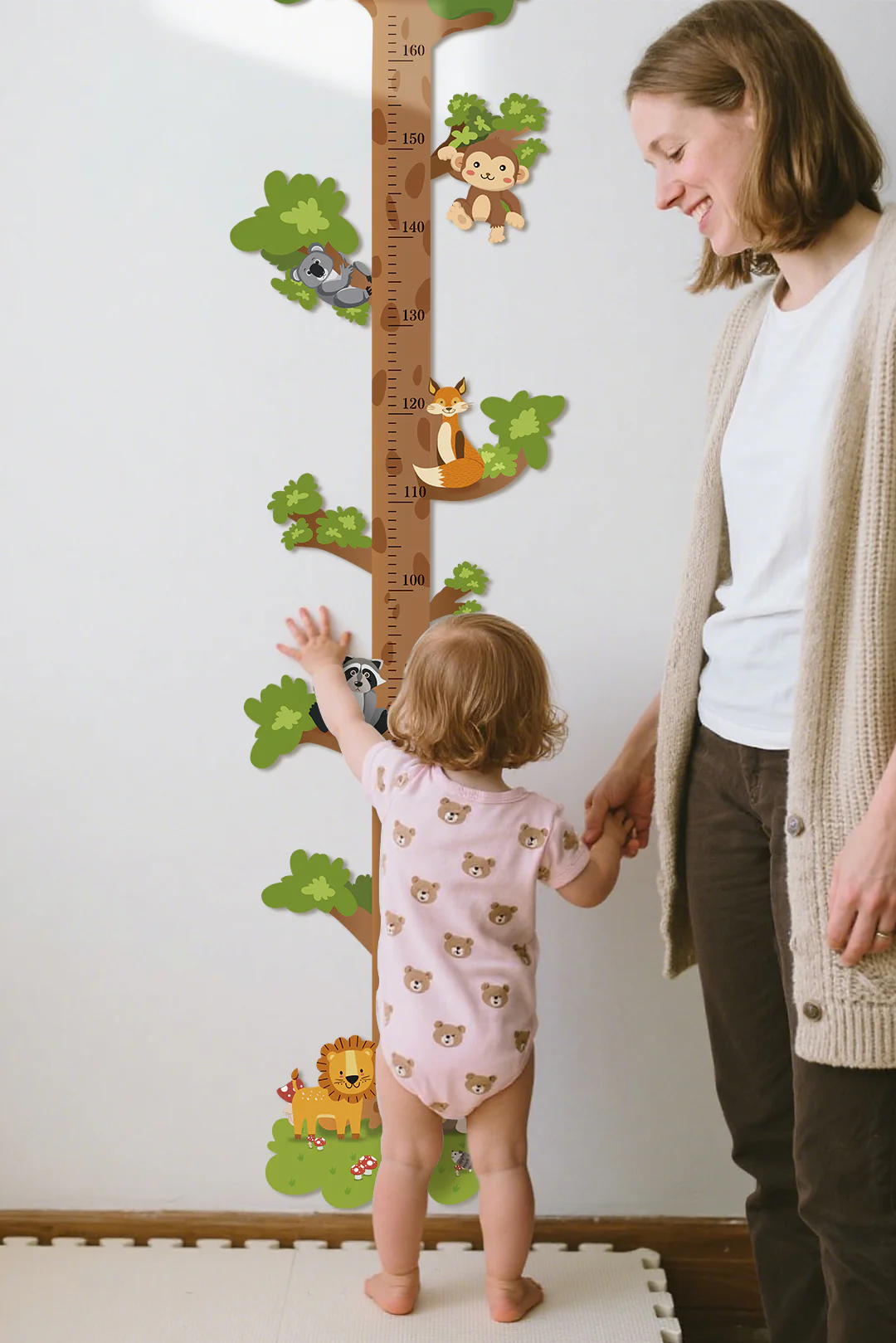 Personalized Wooden Forest Animal Tree Growth Chart - Image 3