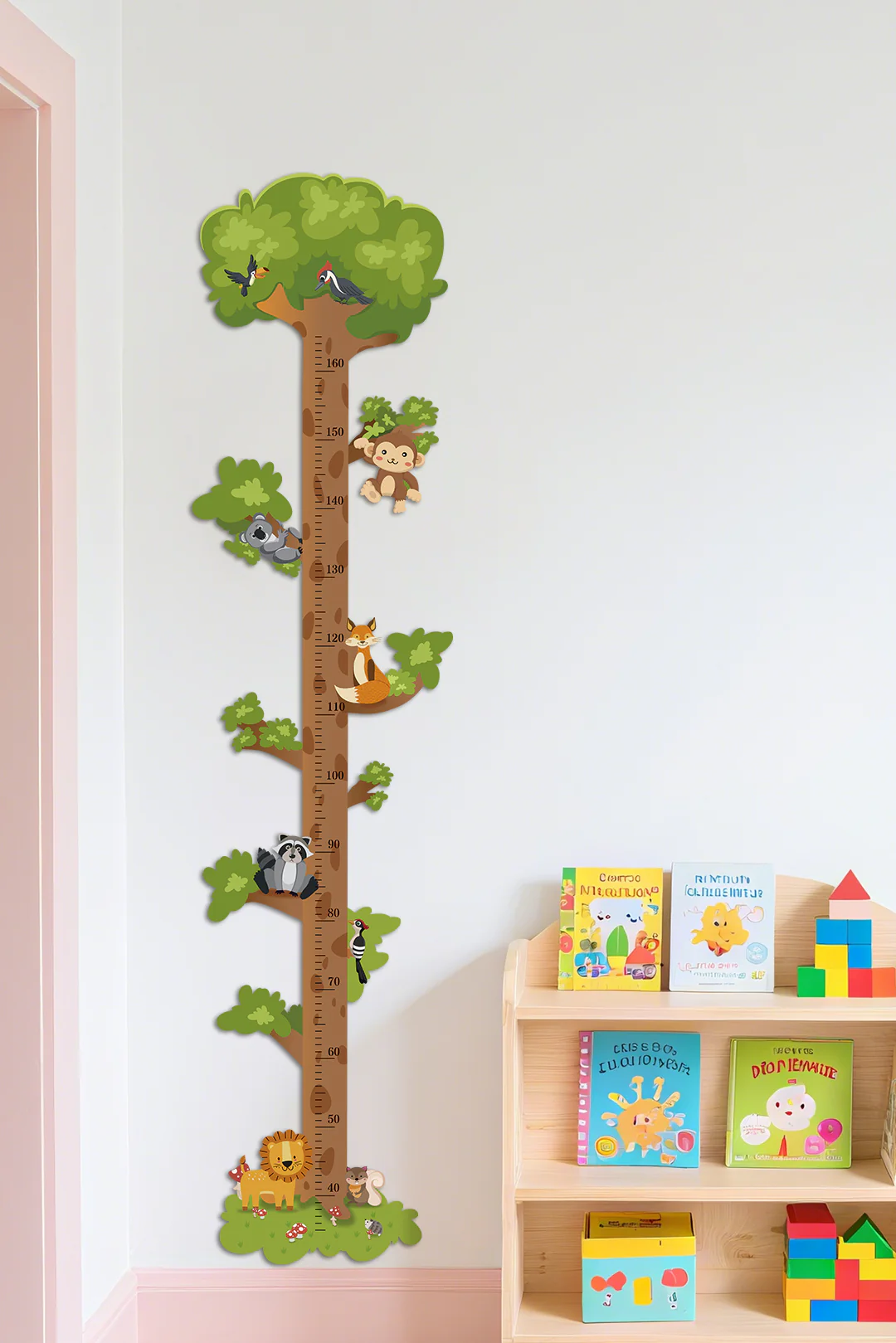 Personalized Wooden Forest Animal Tree Growth Chart - Image 4
