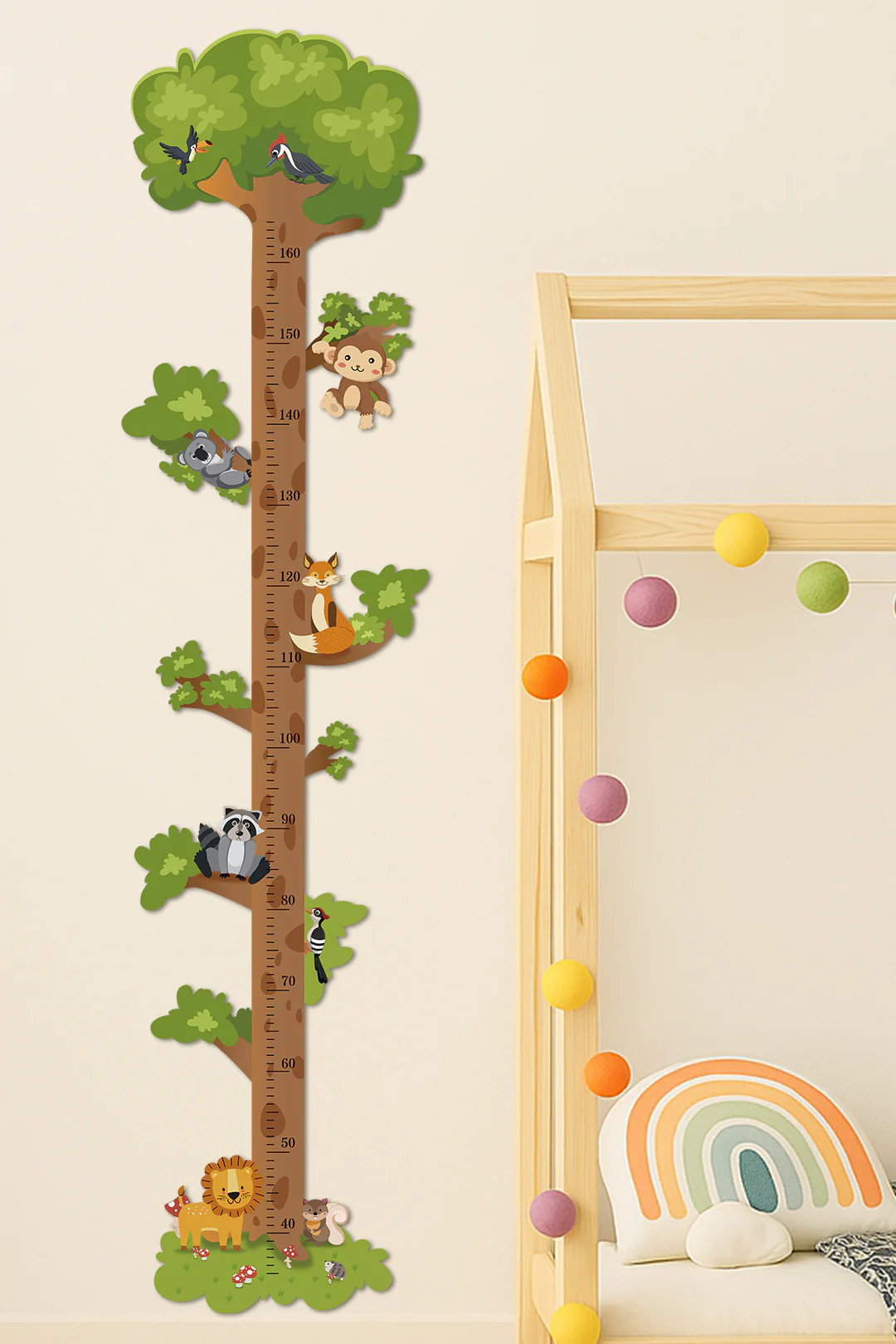 Personalized Wooden Forest Animal Tree Growth Chart - Image 5