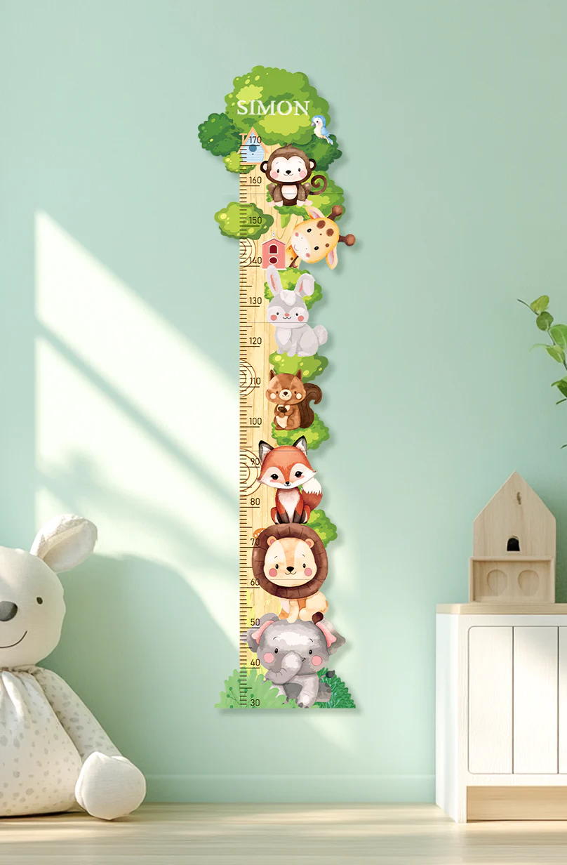 Personalized Wooden Forest Friends Growth Chart - Image 2