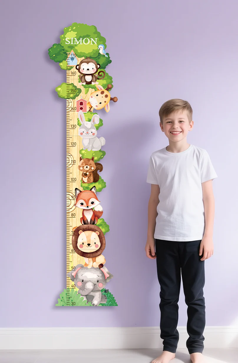 Personalized Wooden Forest Friends Growth Chart - Image 4