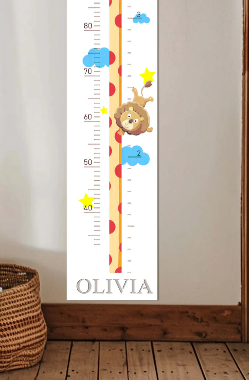 Personalized Wooden Giraffe Growth Chart Height Ruler - Image 5