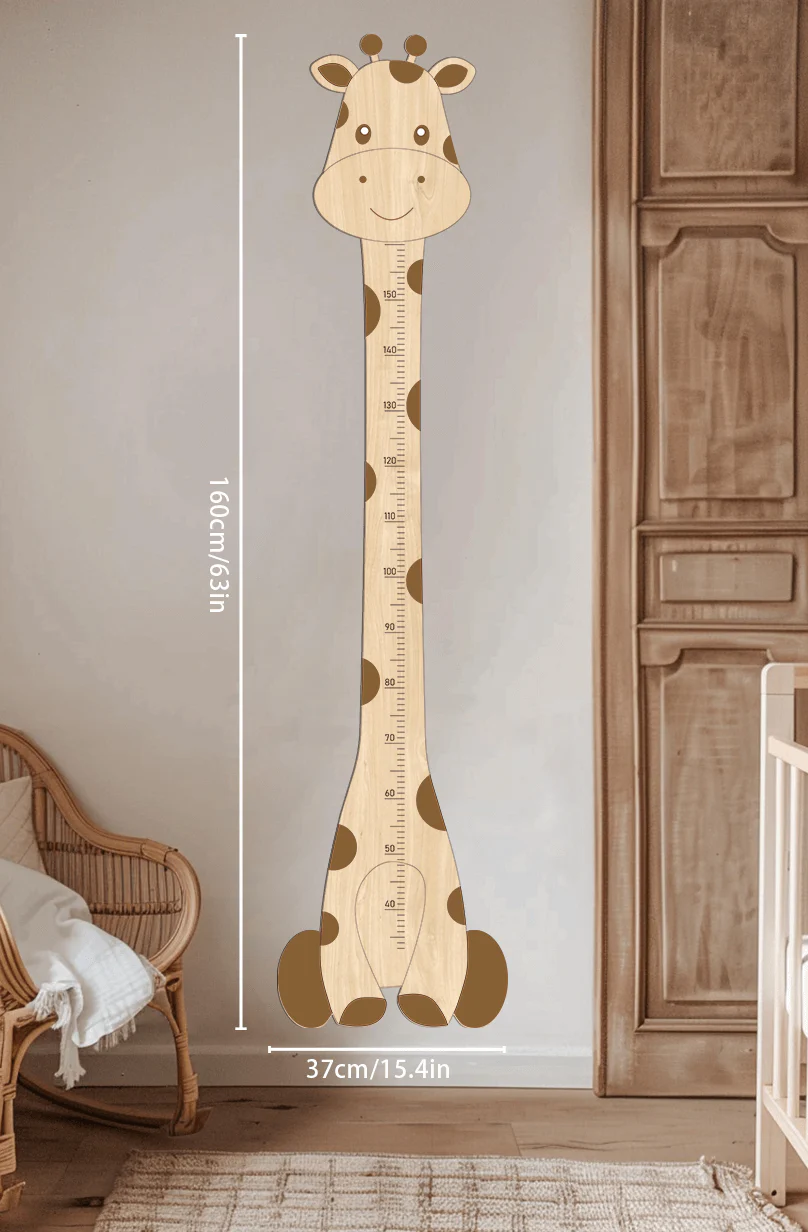 Personalized Wooden Giraffe Growth Chart Height Ruler - Image 5