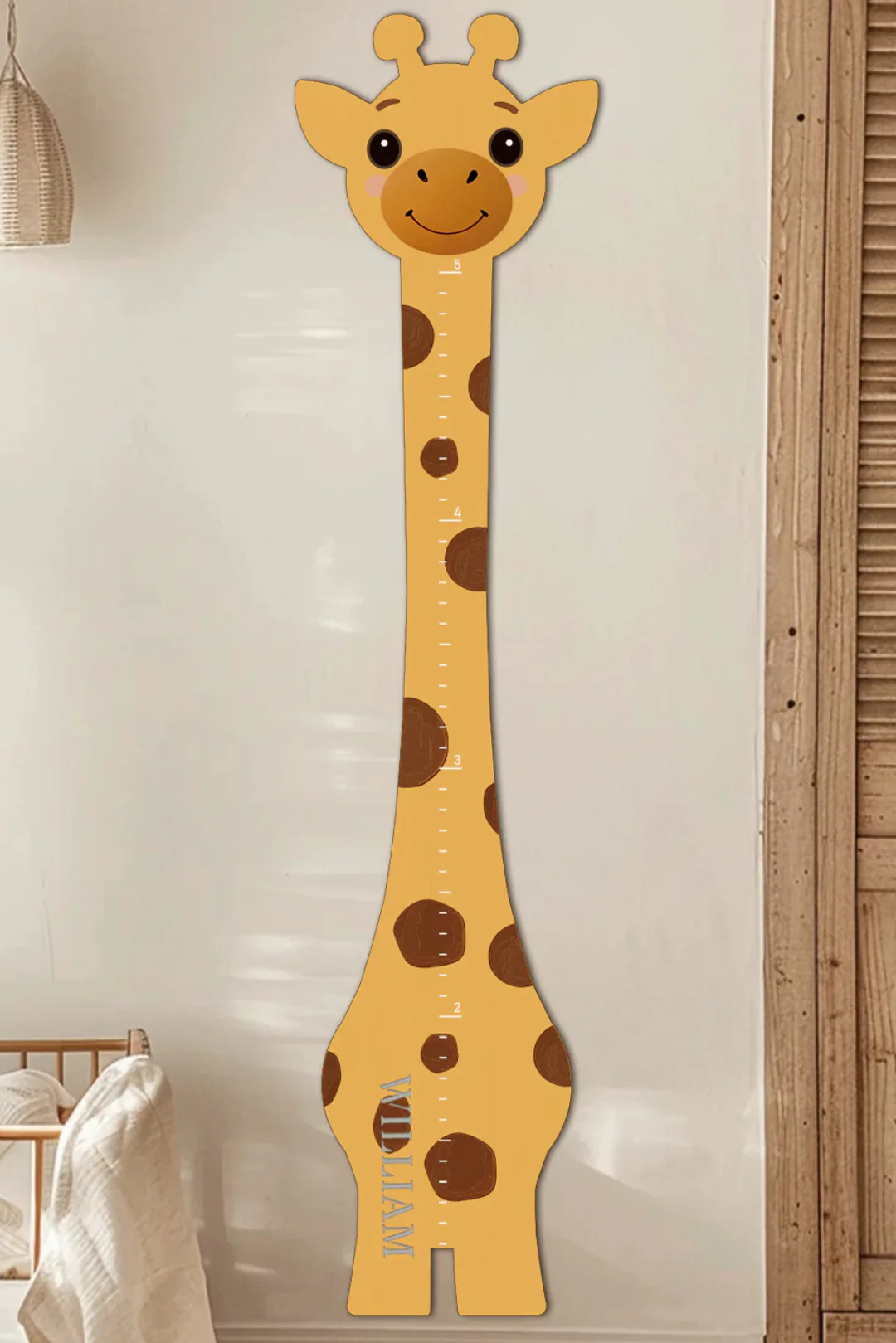 Personalized Wooden Giraffe Growth Chart Ruler - Image 2