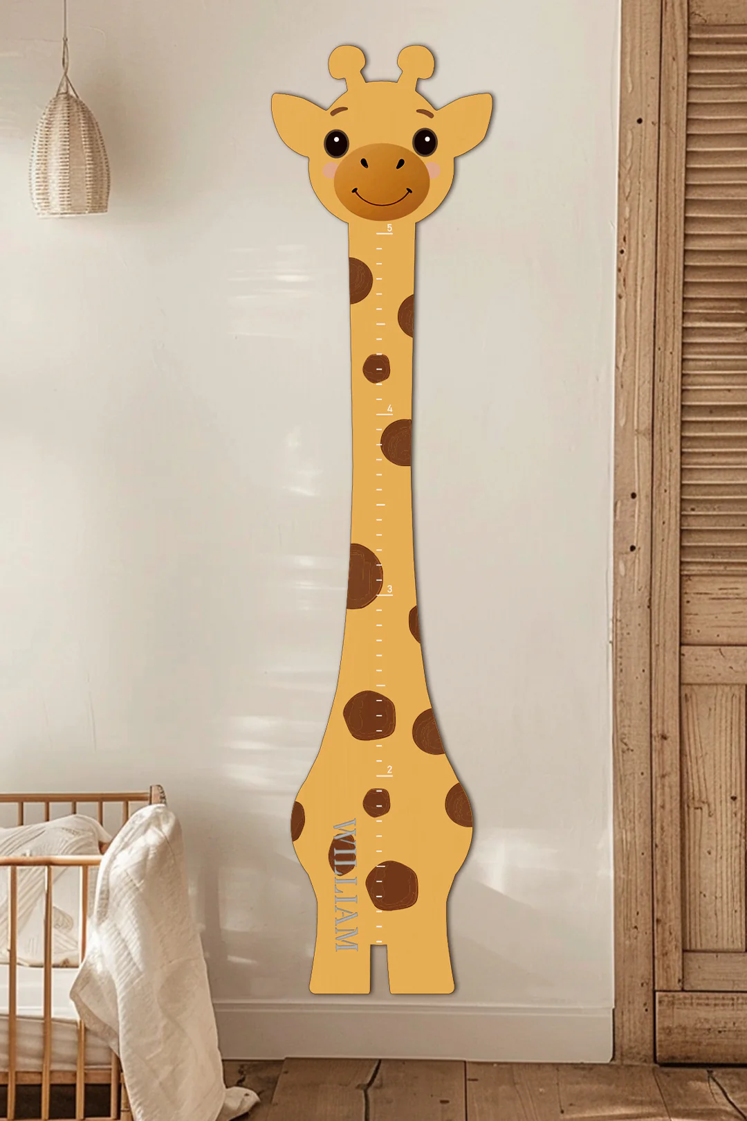 Personalized Wooden Giraffe Growth Chart Ruler - Image 3
