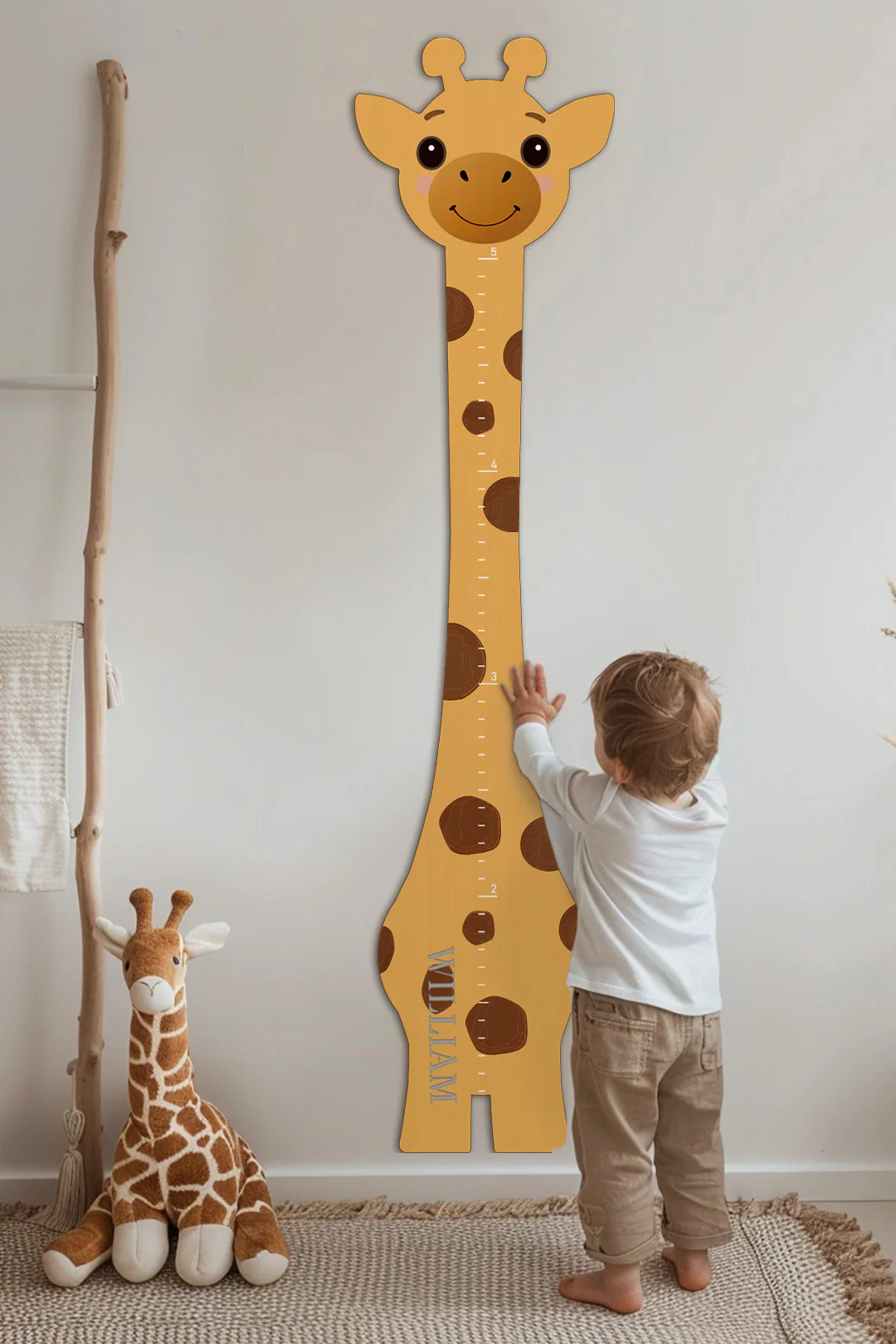 Personalized Wooden Giraffe Growth Chart Ruler - Image 6