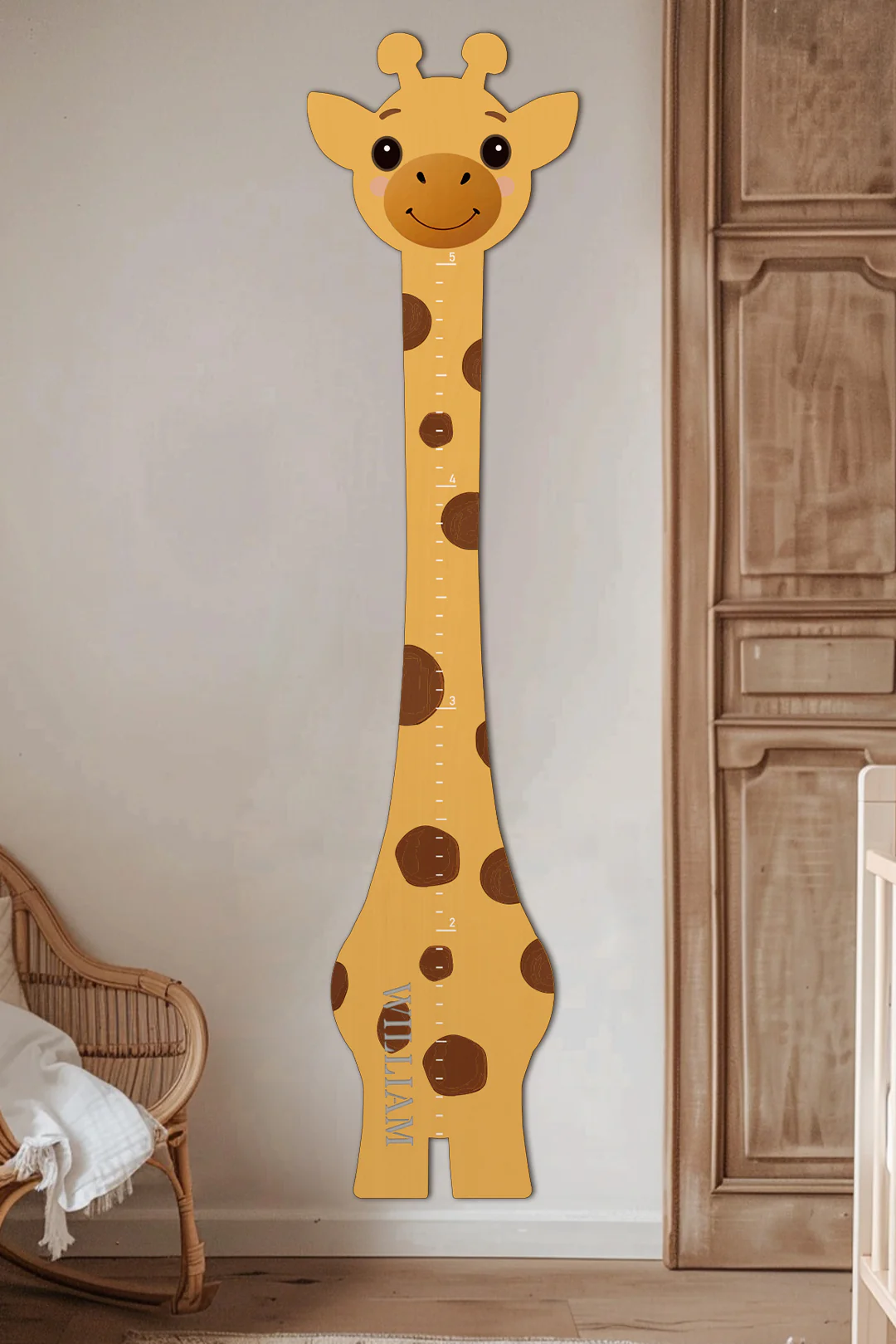 Personalized Wooden Giraffe Growth Chart Ruler - Image 8