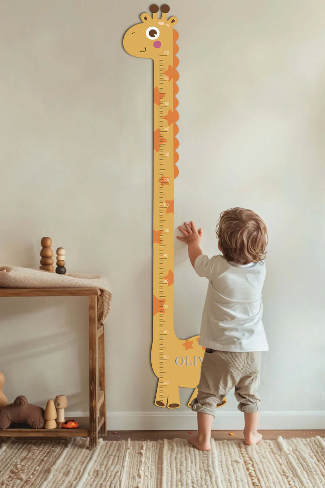 Personalized Wooden Giraffe Growth Chart Ruler - Image 4