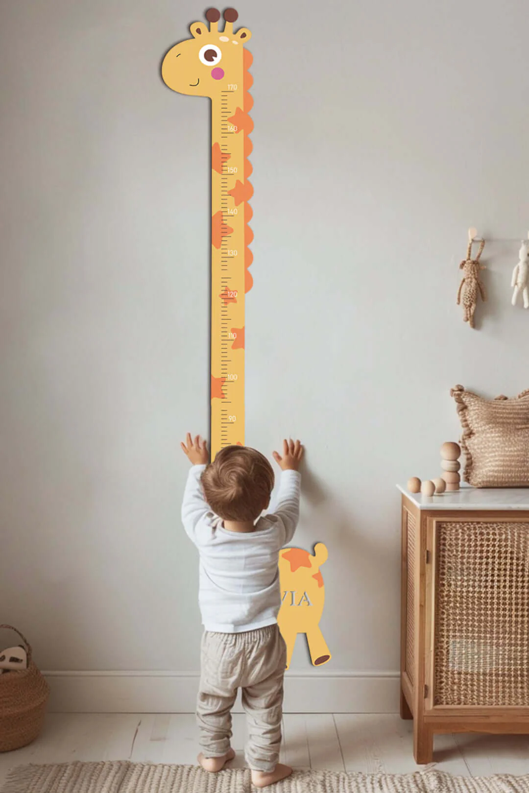 Personalized Wooden Giraffe Growth Chart Ruler - Image 6