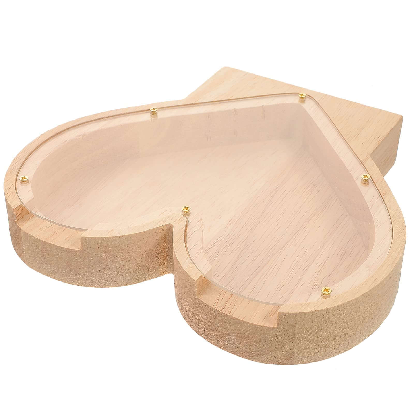 Personalized Wooden Heart Shaped Piggy Bank - Image 6