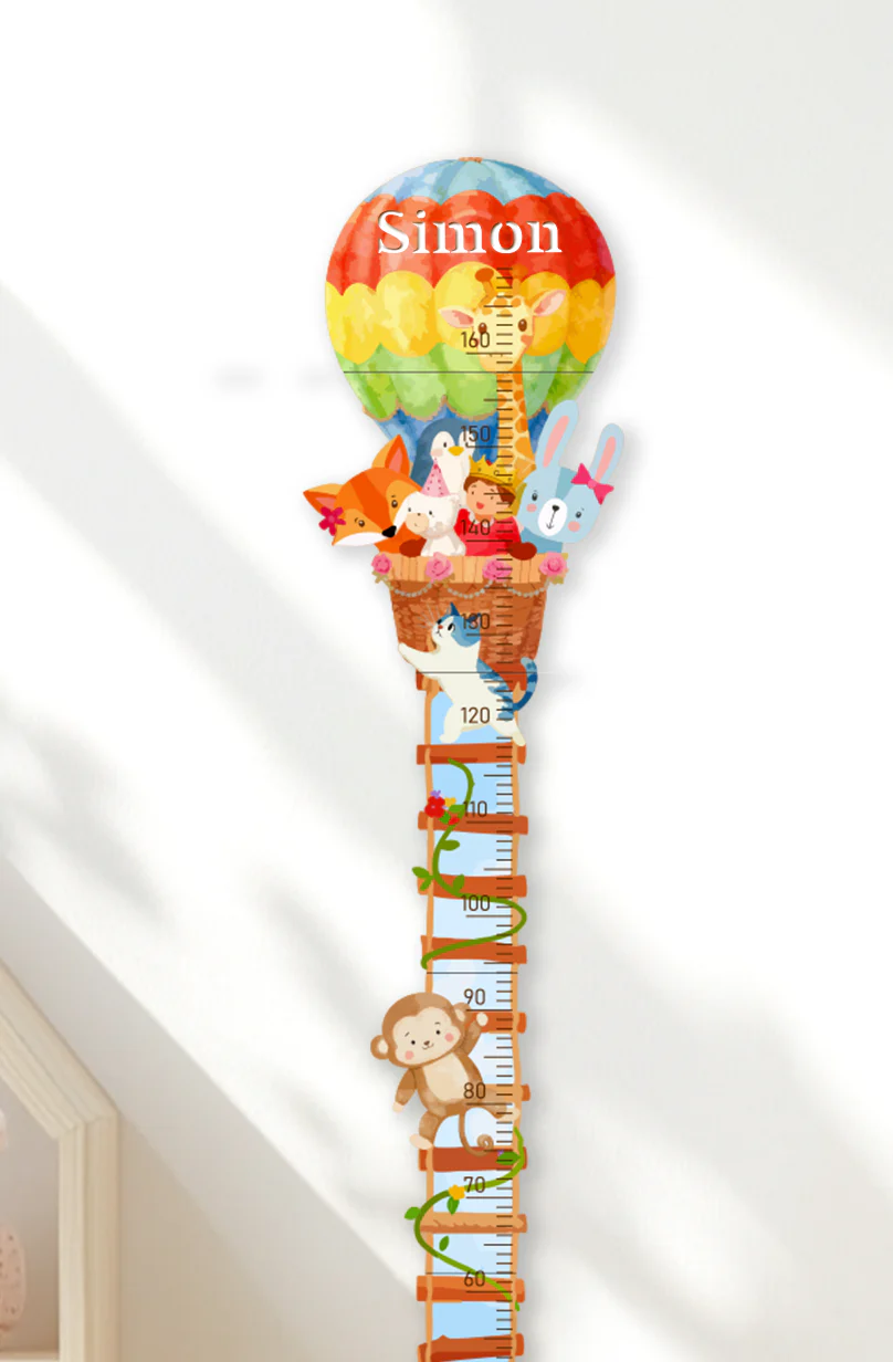 Personalized Wooden Hot Air Balloon Growth Chart - Image 5