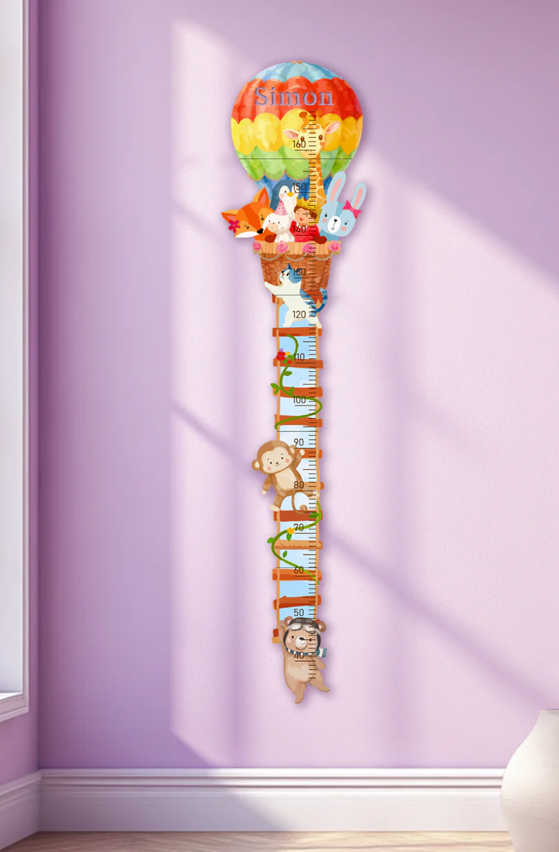 Personalized Wooden Hot Air Balloon Growth Chart - Image 6
