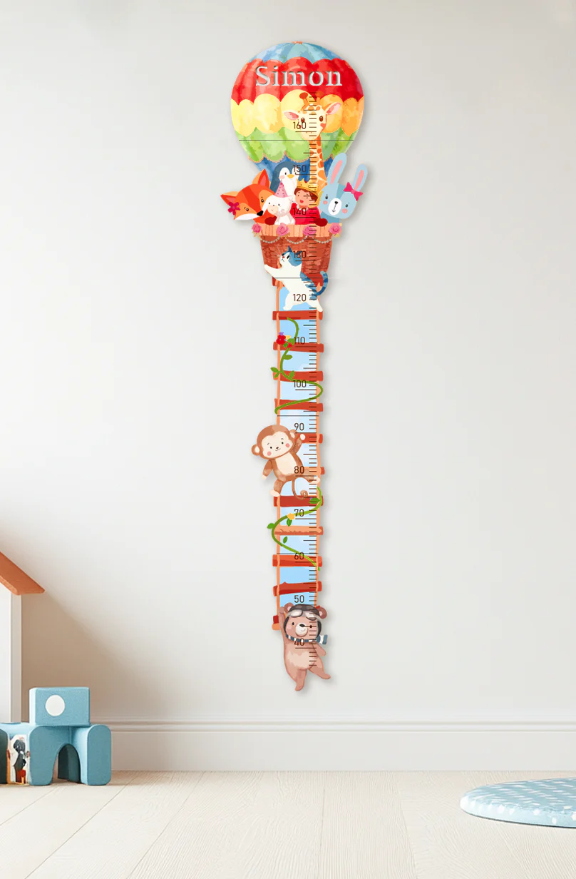 Personalized Wooden Hot Air Balloon Growth Chart - Image 8