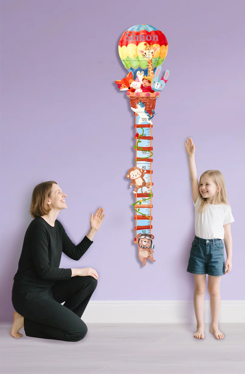 Personalized Wooden Hot Air Balloon Growth Chart - Image 9