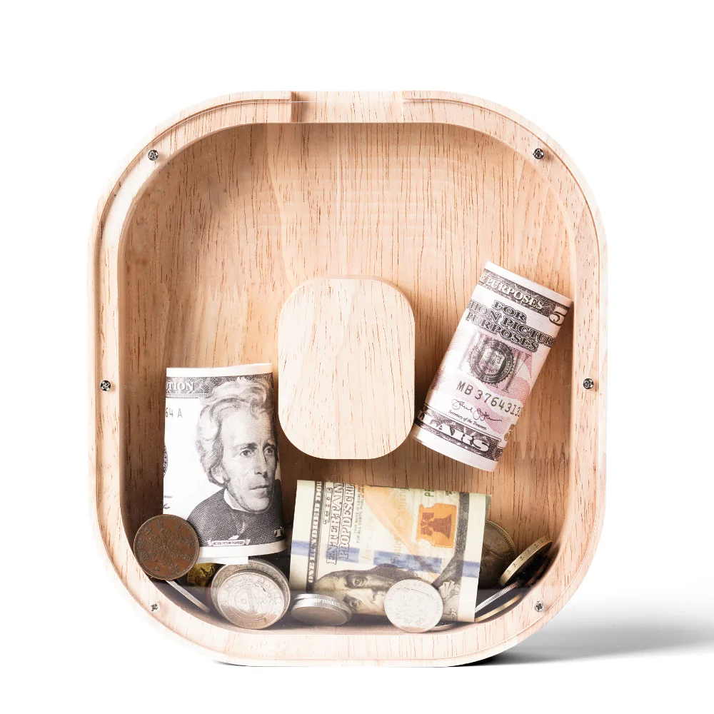 Personalized Wooden Letter Piggy Bank - Image 17