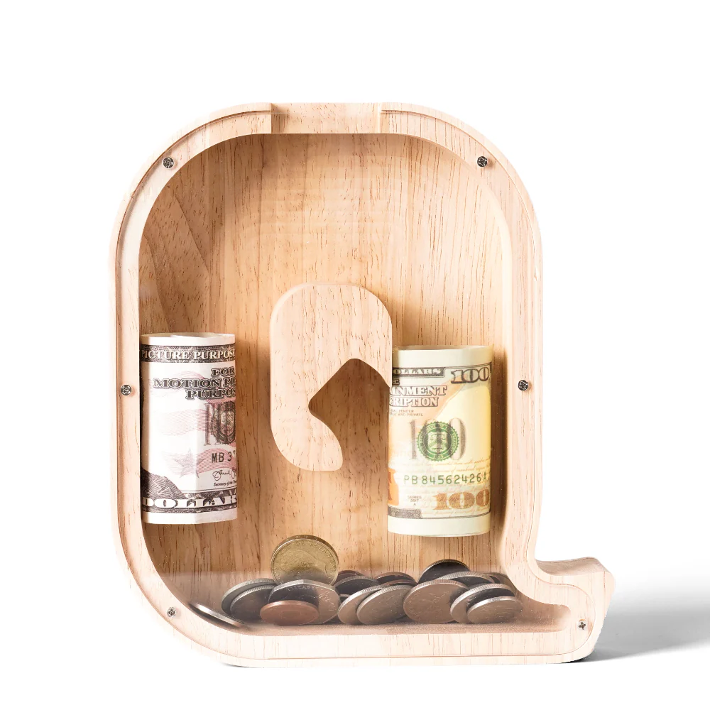 Personalized Wooden Letter Piggy Bank - Image 19