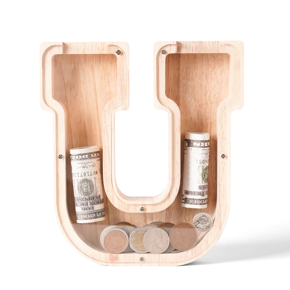 Personalized Wooden Letter Piggy Bank - Image 23