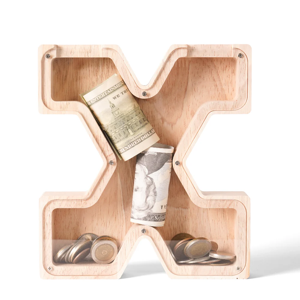 Personalized Wooden Letter Piggy Bank - Image 26