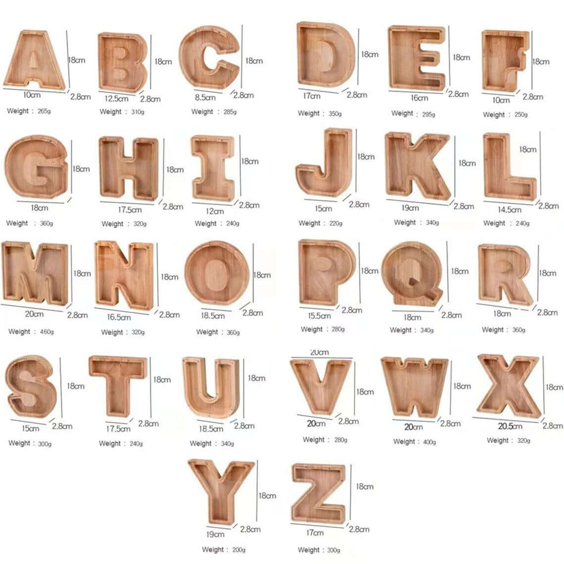 Personalized Wooden Letter Piggy Bank - Baby Gift - Image 6