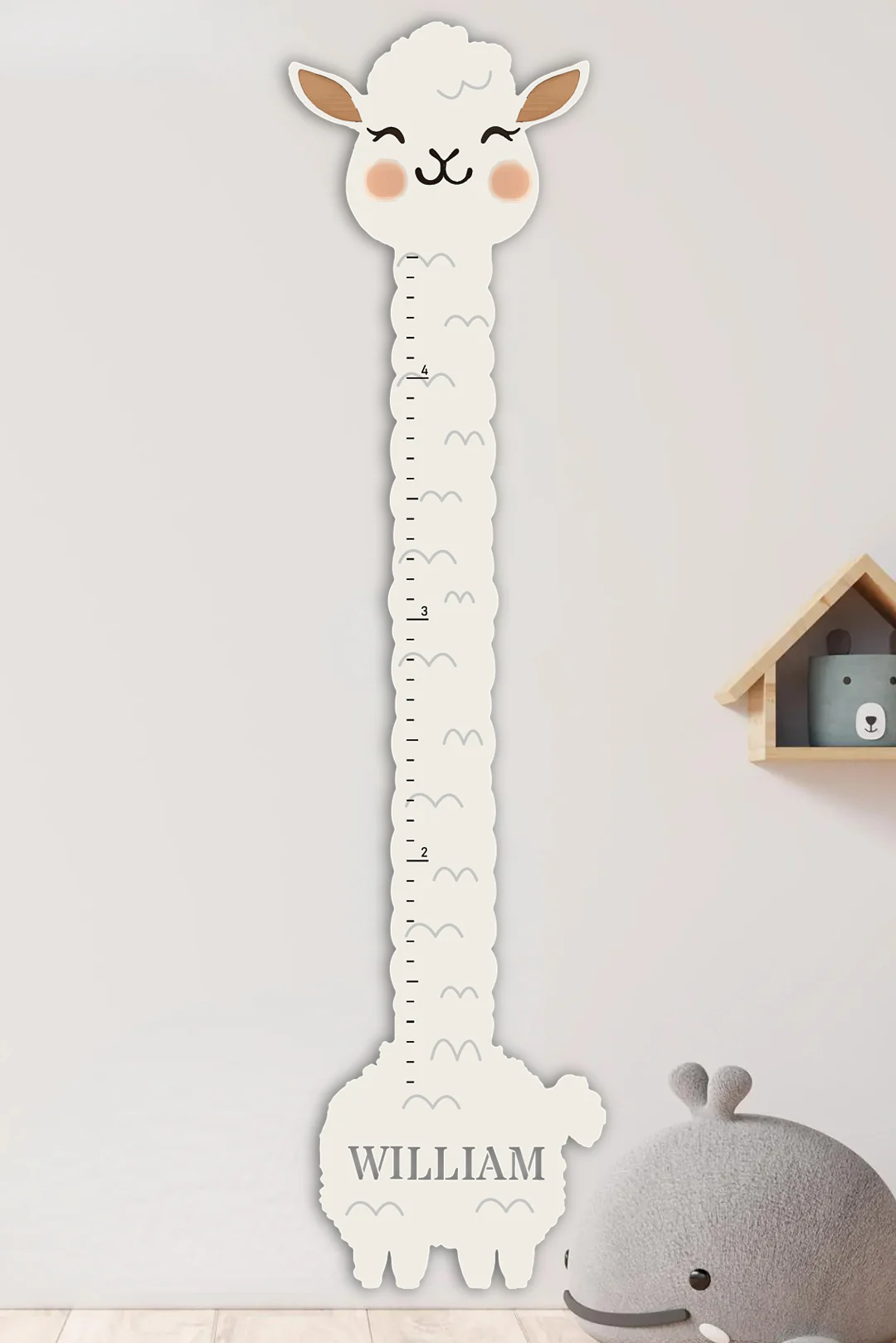 Personalized Wooden Llama Growth Chart Ruler - Image 5