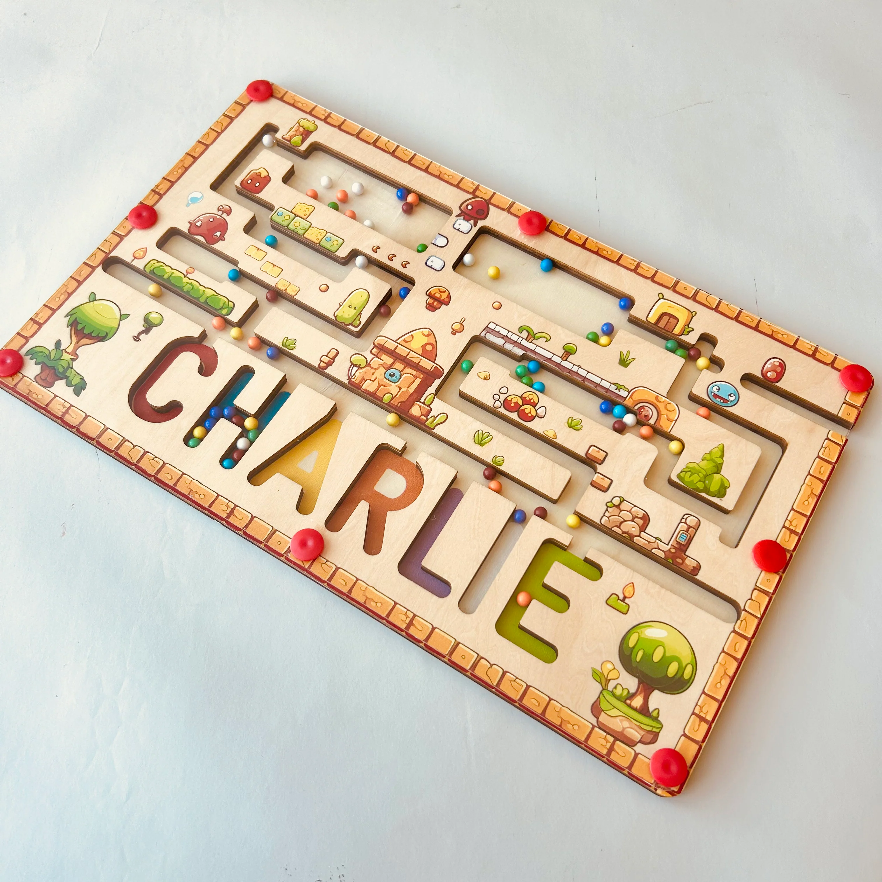 Personalized Wooden Magnetic Maze With Baby Name - Image 6