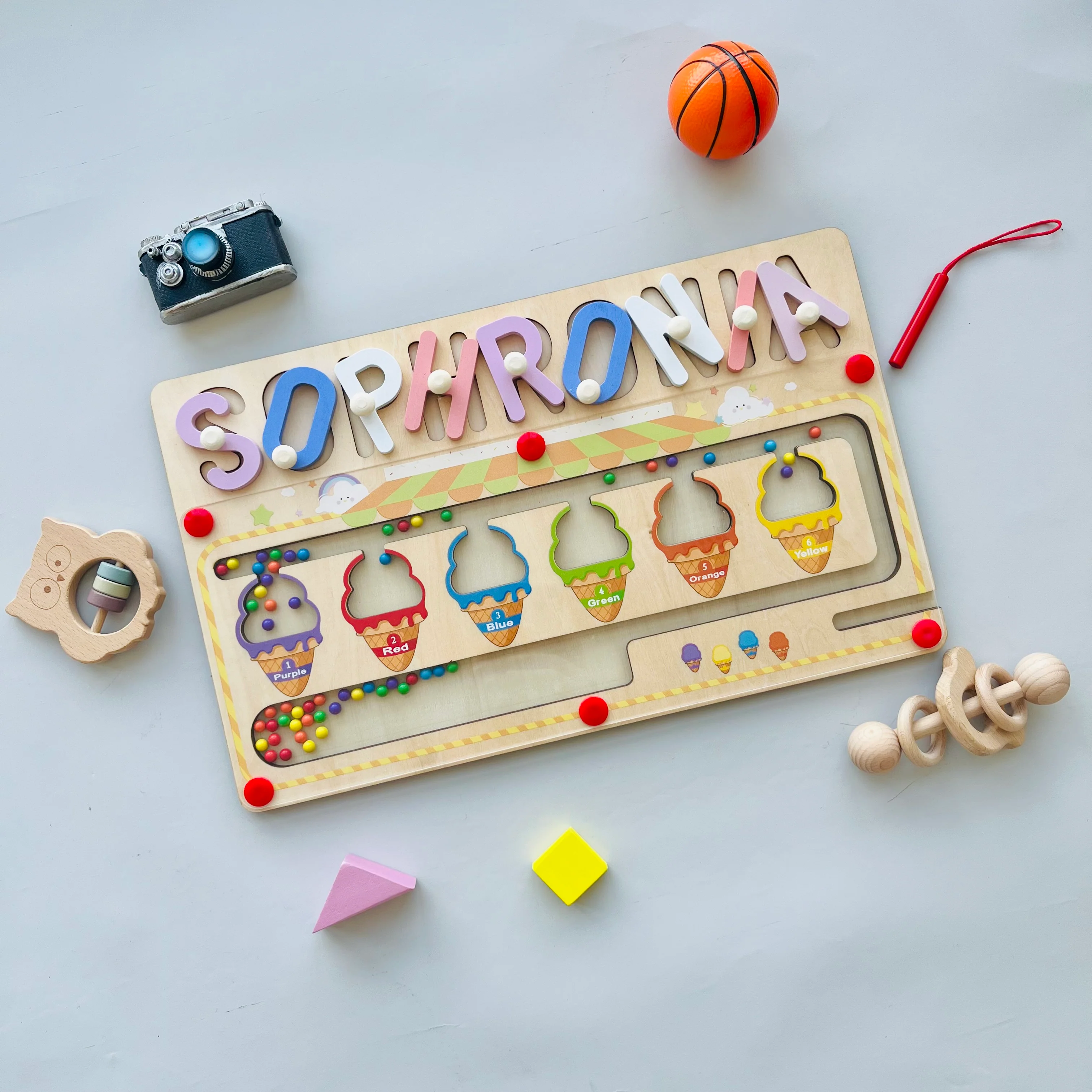 Personalized Wooden Magnetic Maze With Customized Name Puzzle - Image 6